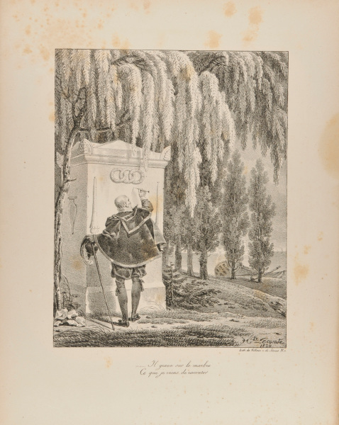 ...Il grave sur le marbre / Ce que je viens de raconter