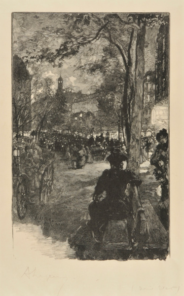 Boulevard Montmartre, Evening