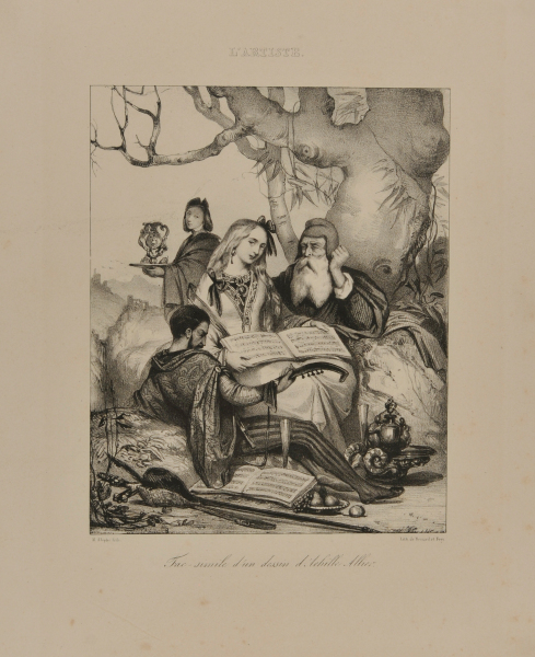 FACSIMILE OF A DRAWING BY ACHILLE ALLIER