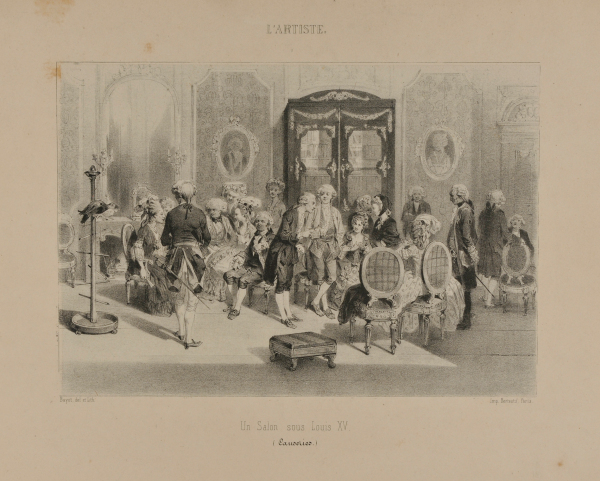 A SALON DURING THE TIME OF LOUIS XV (CHATS)