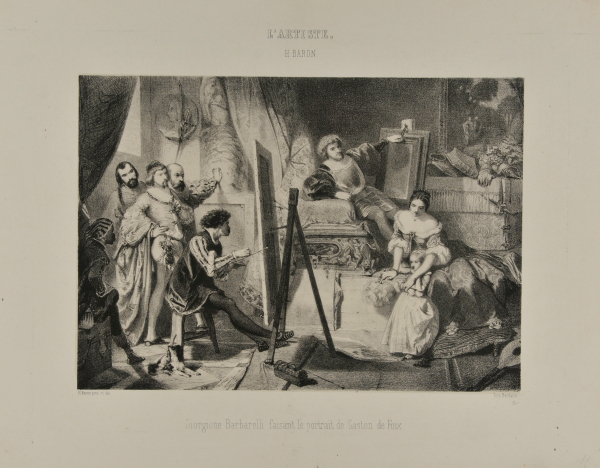 GIORGIONE BARBARELLI PAINTING THE PORTRAIT OF GASTON DE FOIX