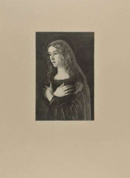 (Saint praying, seen from the left)