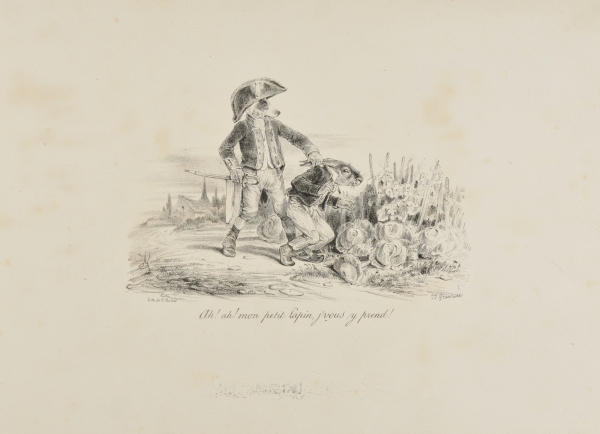 "Ah! Ah! mon petit Lapin, j'vous y pred!"