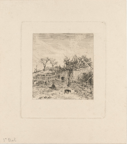 WINTER LANDSCAPE WITH HOUSES