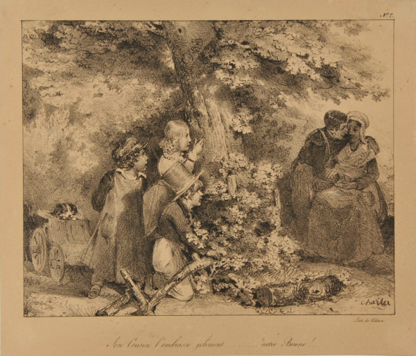 HIS COUSIN NICELY KISSES...OUR MAID!