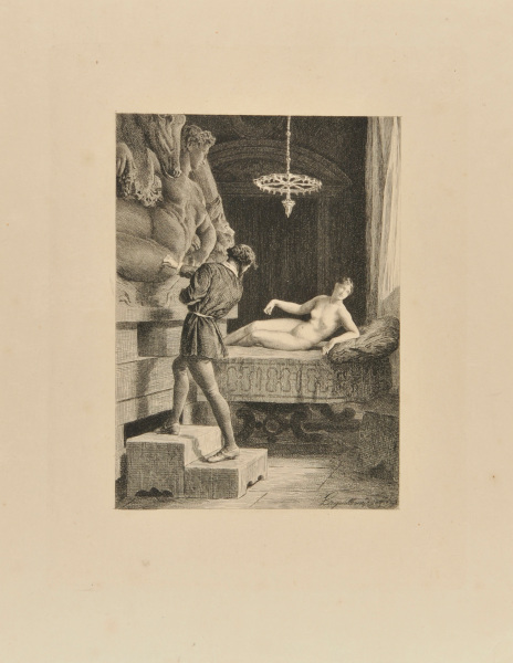 THE ARTIST CARVING THE NYMPH OF FONTAINEBLEAU