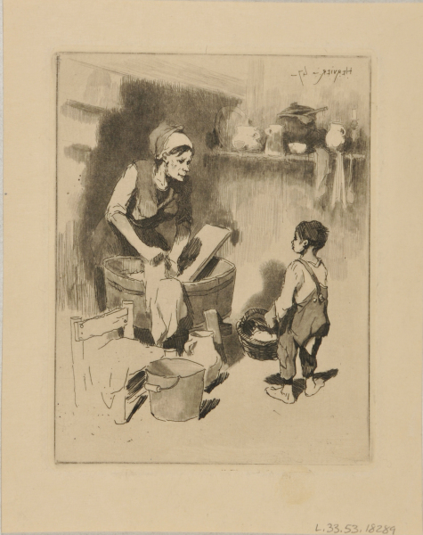 A LAUNDRESS AND HER CHILD