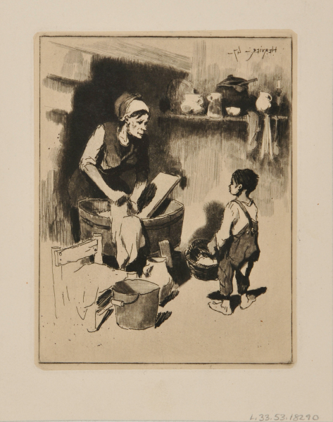 A LAUNDRESS AND HER CHILD