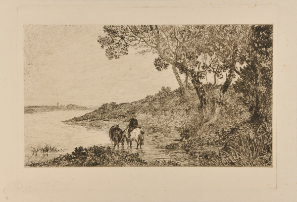 HORSES ON THE BANKS OF THE SEINE