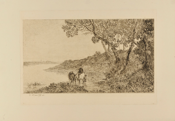 Chevaux au bord de la Seine