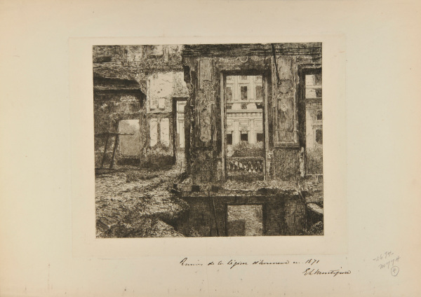 INSIDE THE PALACE OF THE LEGION OF HONOR AFTER THE FIRE OF 1871