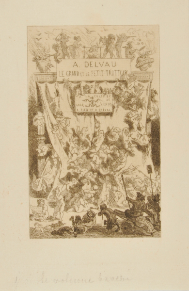 Frontispiece from the book “A. Delvau, Le Grand et le petit trottoir”