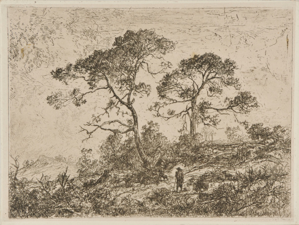 Landscape: Goatherd with Two Trees