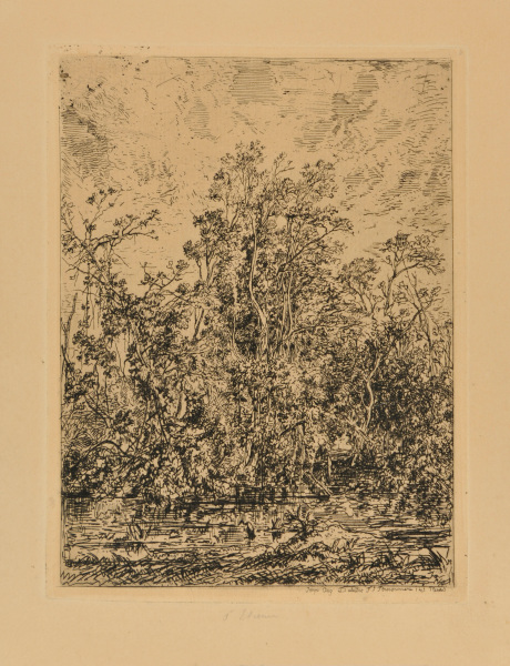 Landscape: Marsh with Heron