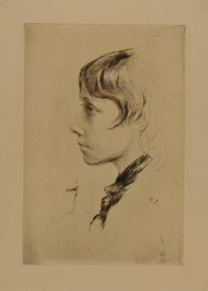 HEAD OF YOUNG GIRL IN PROFILE