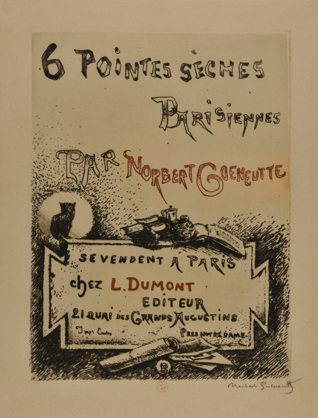 Cover for the portfolio “6 pointes sèches Parisiennes par Norbert Goeneutte”
