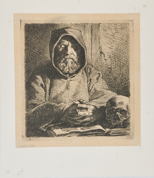 HEAD OF A PRAYING MONK