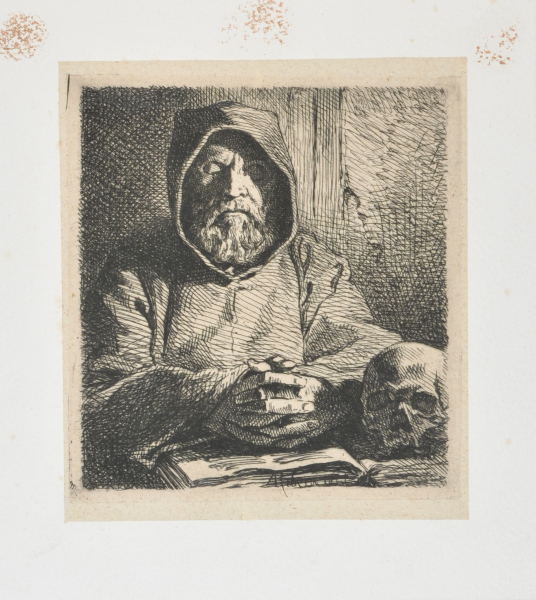 HEAD OF A PRAYING MONK