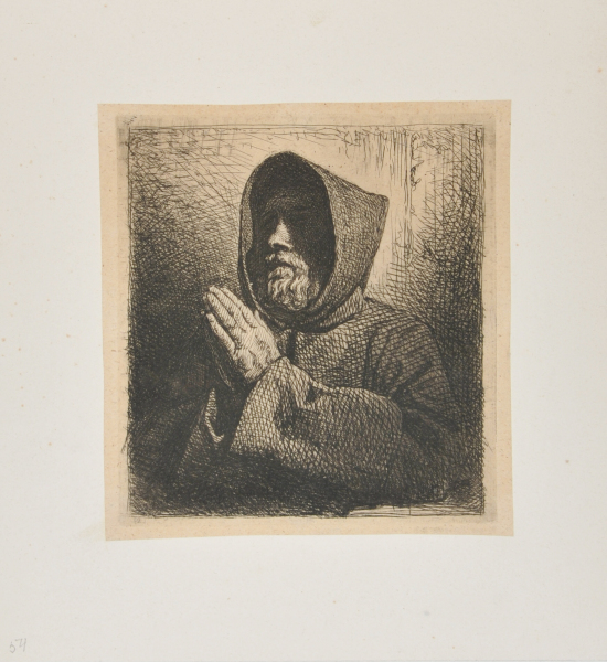 HEAD OF A PRAYING MONK