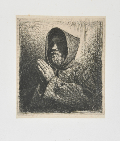 HEAD OF A PRAYING MONK