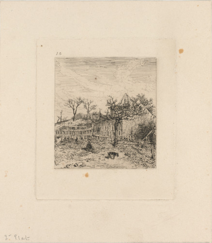 WINTER LANDSCAPE WITH HOUSES