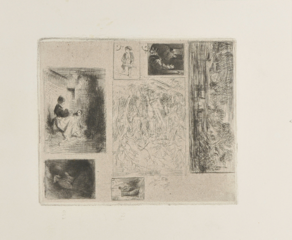 A WOMAN AND CHILDREN; RAG PICKER; WOMAN SELLING FRIED FOOD; MONK PRAYING; LANDSCAPE; HURDY-GURDY PLAYER; LANDSCAPE