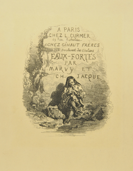 TITLE PLATE FROM THE SERIES "EAUX-FORTES PAR L. MARVY ET CH. JACQUE"
