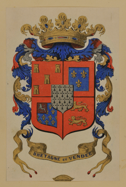 FRONTISPIECE FROM THE BOOK "PITRE-CHEVALIER, BRETAGNE ET VENDÉE (PARIS: W. COQUEBERT, 1844)"