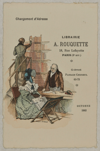 ADDRESS CARD FOR THE LIBRAIRIE A. ROUQUETTE