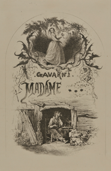 FRONTISPIECE FROM THE BOOK "PAUL GAVARNI, MADAME ACKER (PARIS: L. CURMER, 1842)"