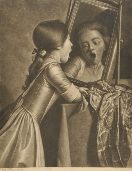 GIRL AND LOOKING GLASS