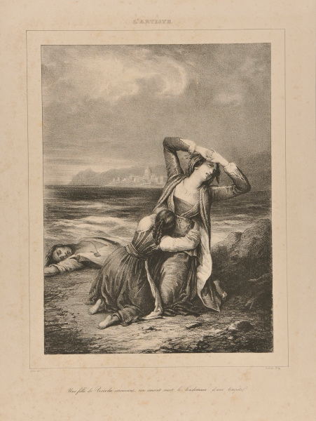 Une Fille de Procida retrouvant son amant mort le lendemain d’une tempête