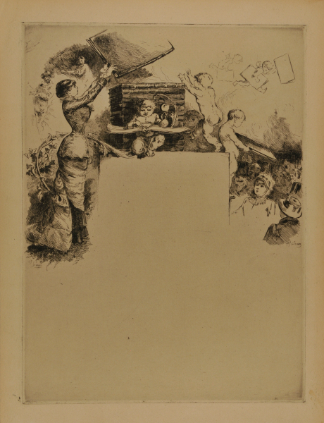 La Dame Empilant des Albums