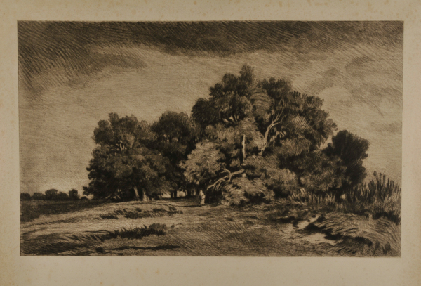 Landscape with Woman by a Clump of Trees