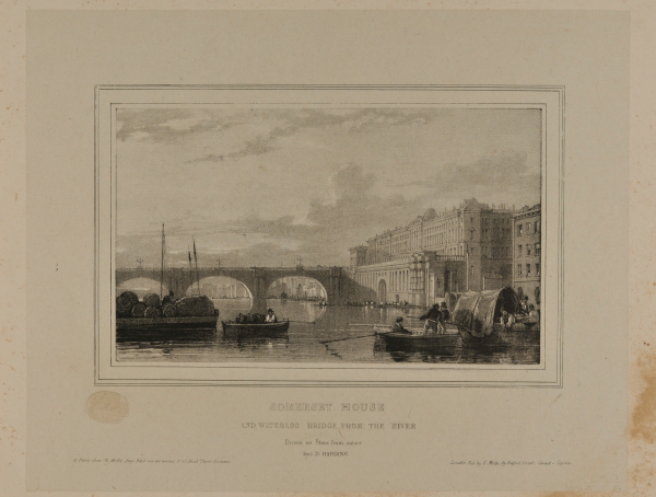 Somerset House and Waterloo Bridge from the River