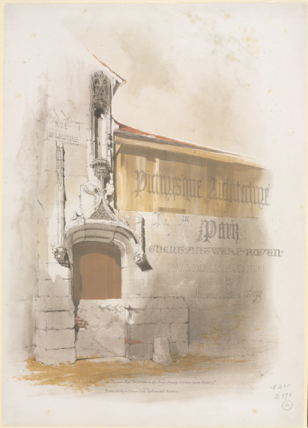 TITLE PAGE FOR THE SERIES "PICTURESQUE ARCHITECTURE IN PARIS, GHENT, ANTWERP, ROUEN, ETC."