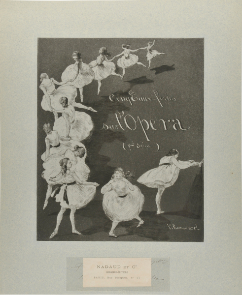 Title plate for the series “Cinq Eaux-fortes sur l’Opera (Père. série)”