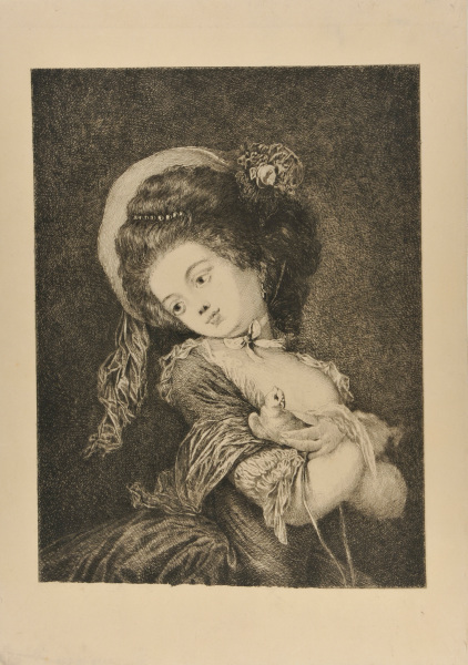 YOUNG GIRL HOLDING A DOVE