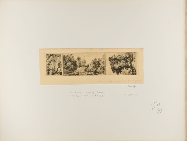 CALLING CARD FOR JULES MICHELIN; SMALL LANDSCAPE; BLANZAT