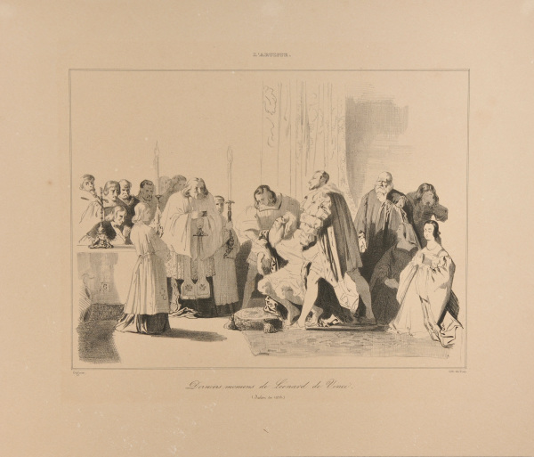 Derniers moments de Leonard de Vinci (Salon de 1835)