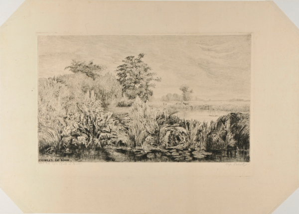 Marshy Landscape with Cattle in the Background