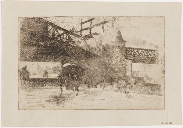 VIEW OF LONDON ALONG THE THAMES EMBANKMENT