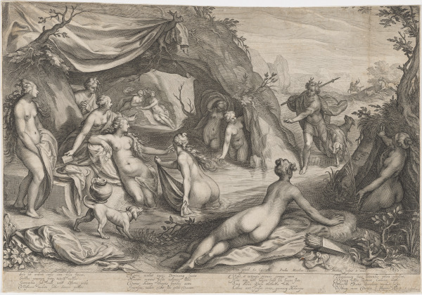 DIANA AT THE BATH SUPRISED BY ACTAEON