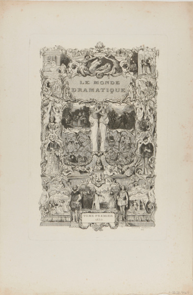 COVER FOR "LE MONDE DRAMATIQUE," VOLUME I