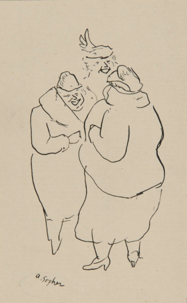 Drawing for the Book “Aaron Sopher” by Forbes Watson