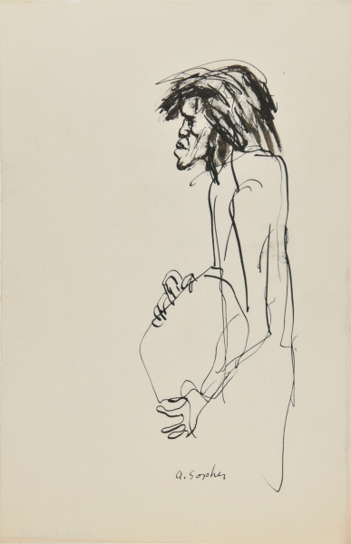 FIGURE CARRYING A LARGE BUNDLE