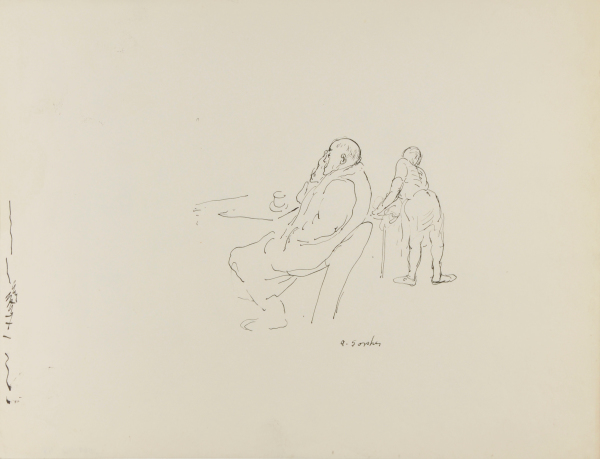 MAN SITTING AT TABLE