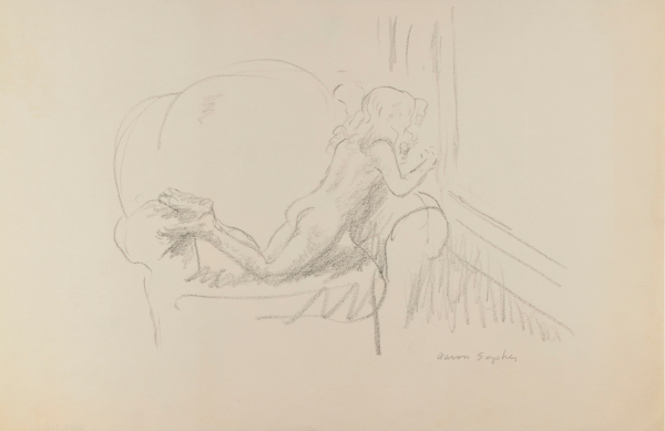 NUDE KNEELING ON A CHAIR