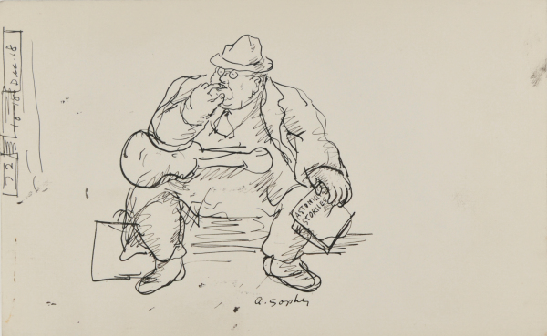 LARGE MAN SITTING WITH A GUITAR