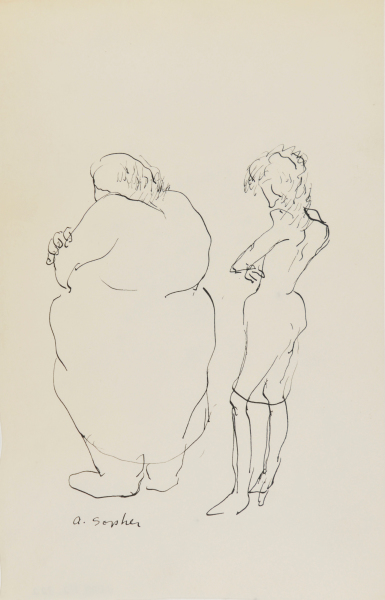 TWO WOMEN STANDING WITH ARMS CROSSED